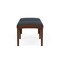 Lesro Lenox Wood 2 Seat Bench Wood Frame, Walnut, RS Night Sky Upholstery LW2001 - alternate 2